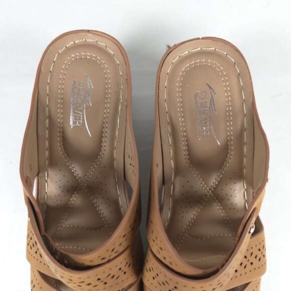 NWOT SHIBEVER Low Comfortable Wedge Sandal‎ Open Toe Slip On Size 39 US 8 - Picture 11 of 16